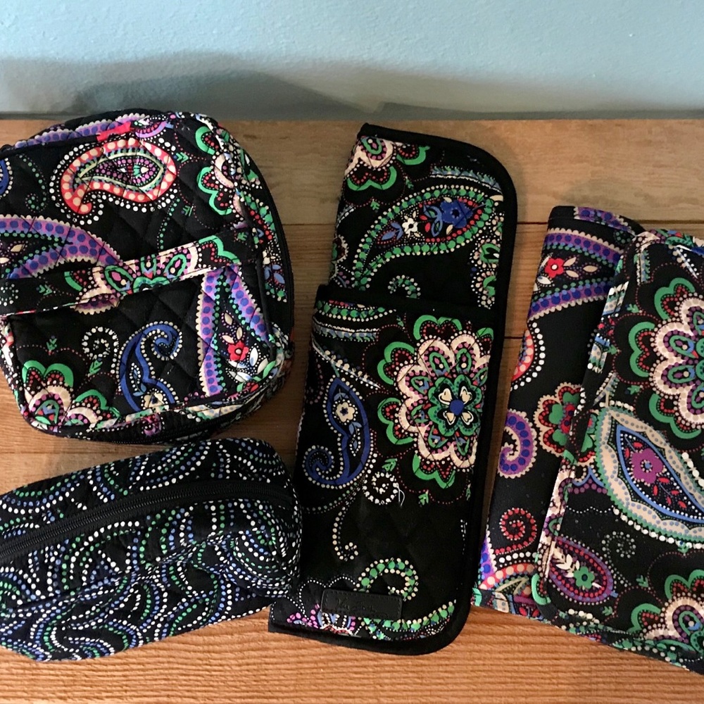 Vera Bradley Kiev Paisely Cosmetic Bag Set